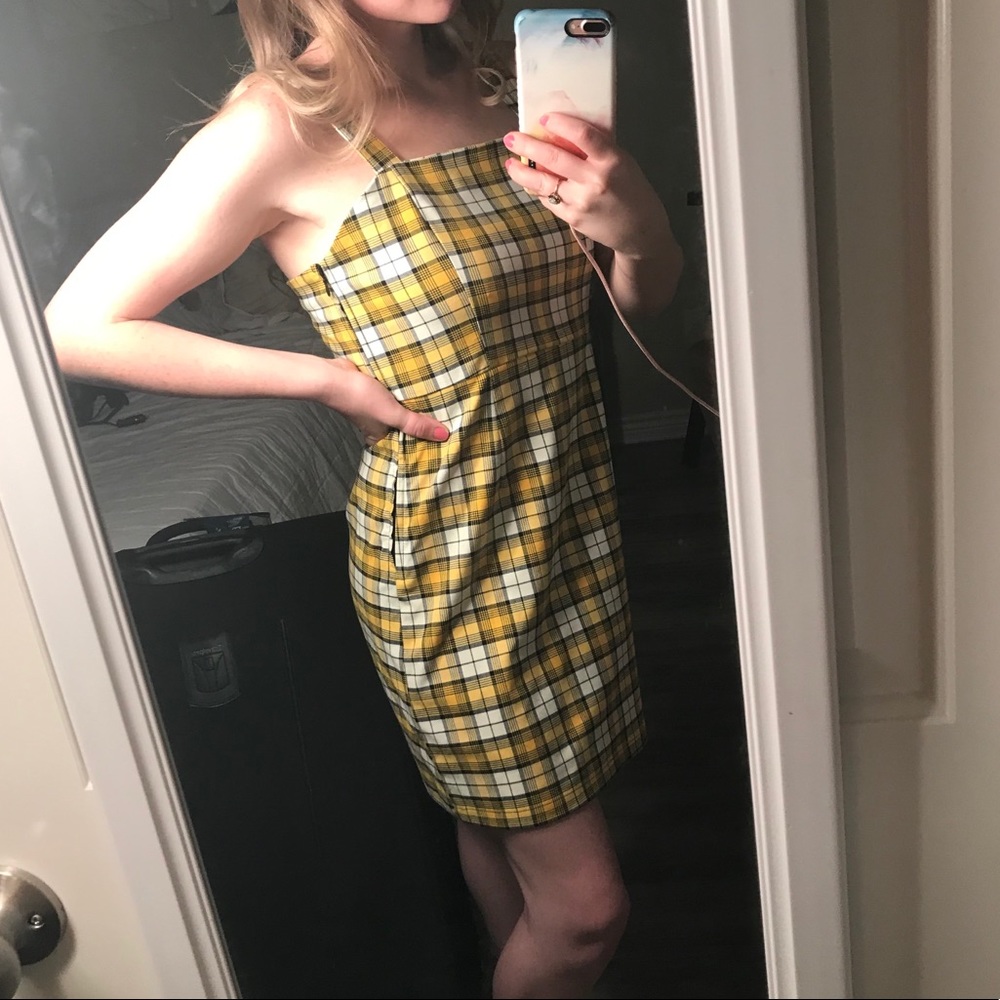 Yellow Plaid Dress
